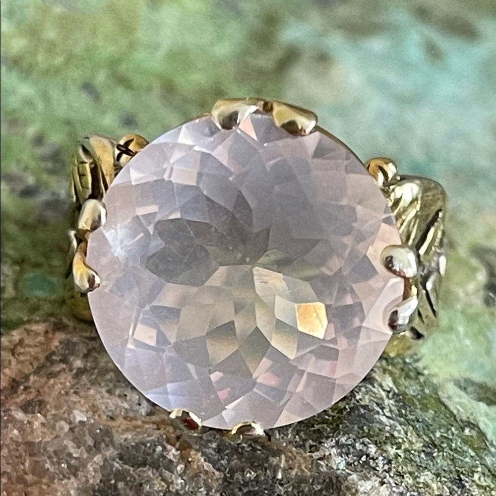 White Topaz Sterling Silver Statement Ring - image 1